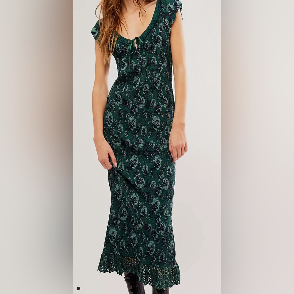 free people Mckenna Dobby Midi Dress xs